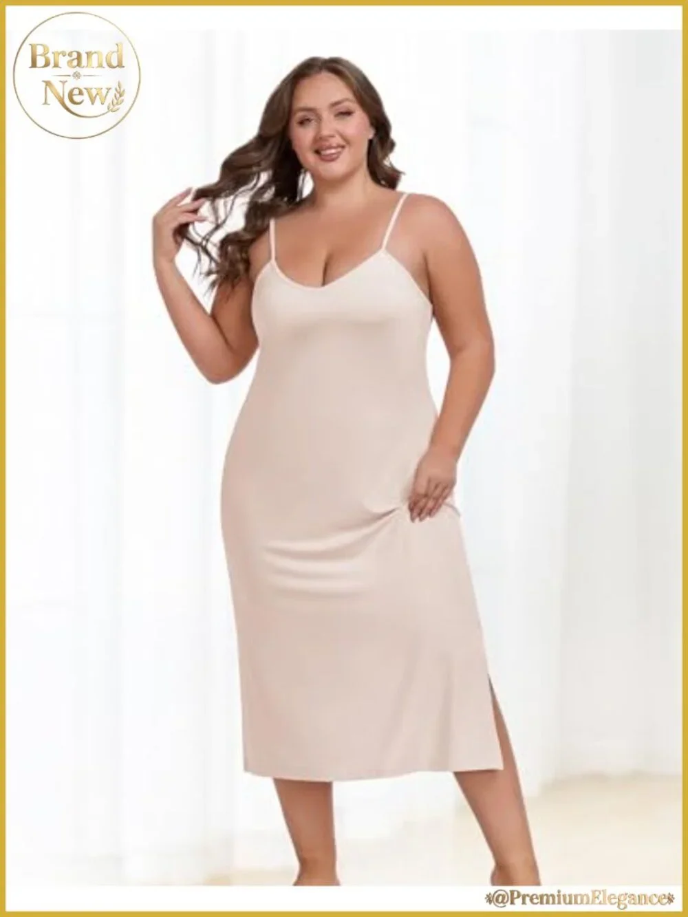 Plus Size Full Slip for Women, 95% Polyester 5% Spandex, Adjustable Straps,